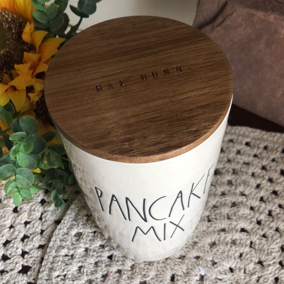 Rae Dunn PANCAKE MIX Lidded Canister - Picture 2 of 9